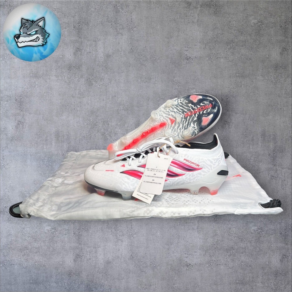 adidas Predator Elite FG Soccer Cleats Cloud White Solar Turbo Men's 6.5 IH4699